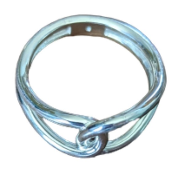 NWOT Sparkle Allure silver over brass crossover band ring - nickel free - Picture 3 of 6